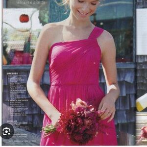 NWT Pink Chiffon Wedding Guest Dress Formal - J. Crew Size 10 One Shoulder